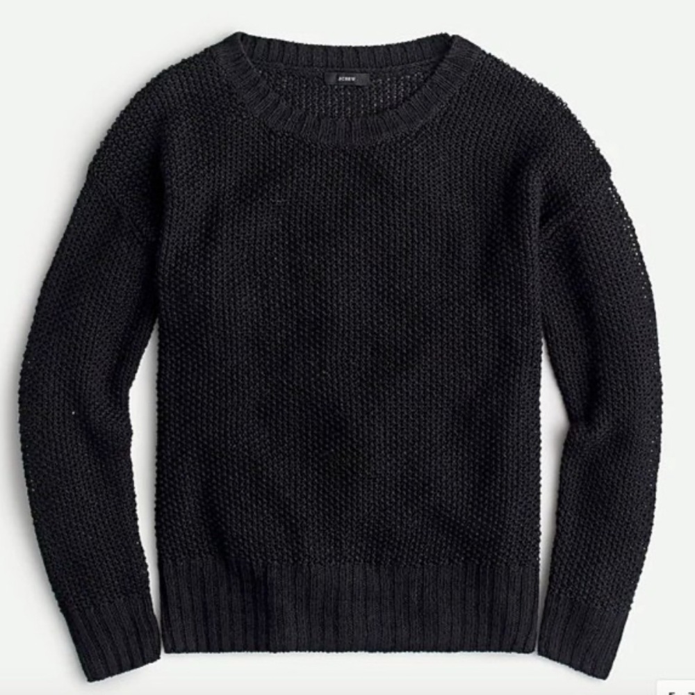 J. Crew Black Crew Neck Sweater